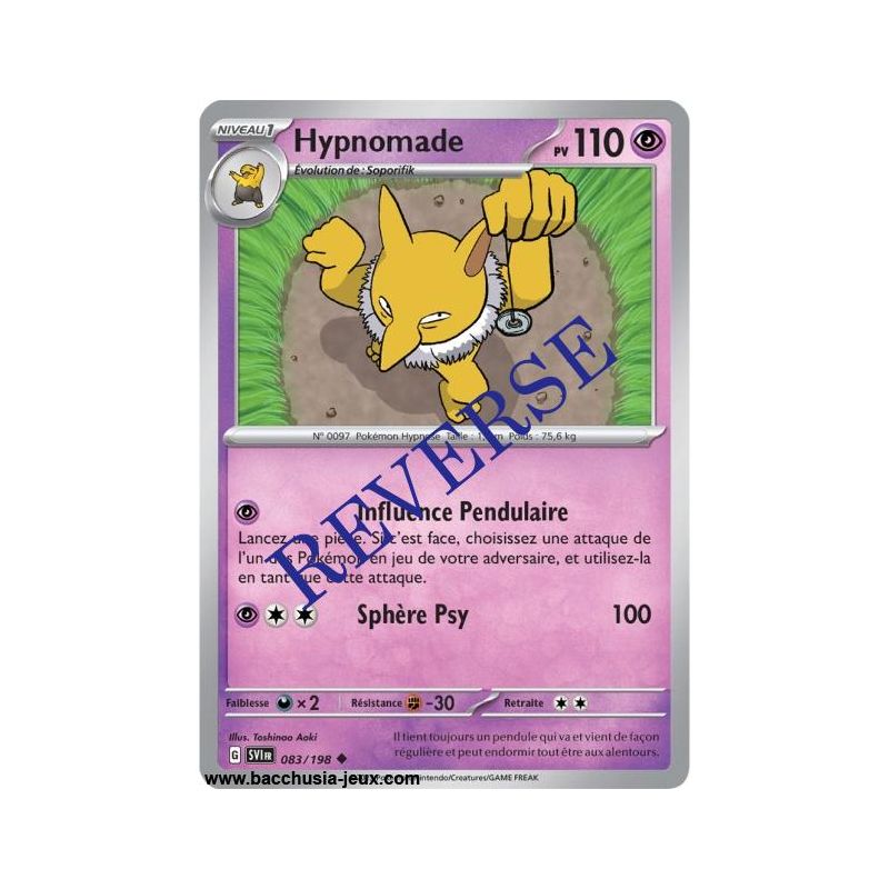 Carte Pokémon EV01 083/198 Hypnomade REVERSE