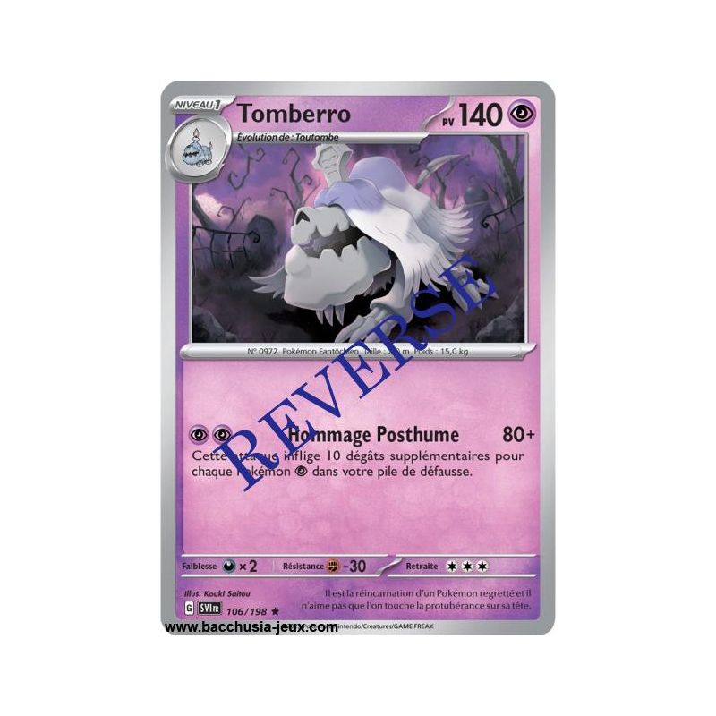 Carte Pokémon EV01 106/198 Tomberro HOLO REVERSE