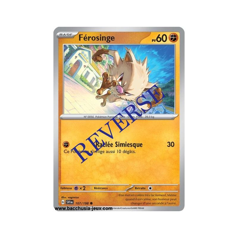 Carte Pokémon EV01 107/198 Férosinge REVERSE