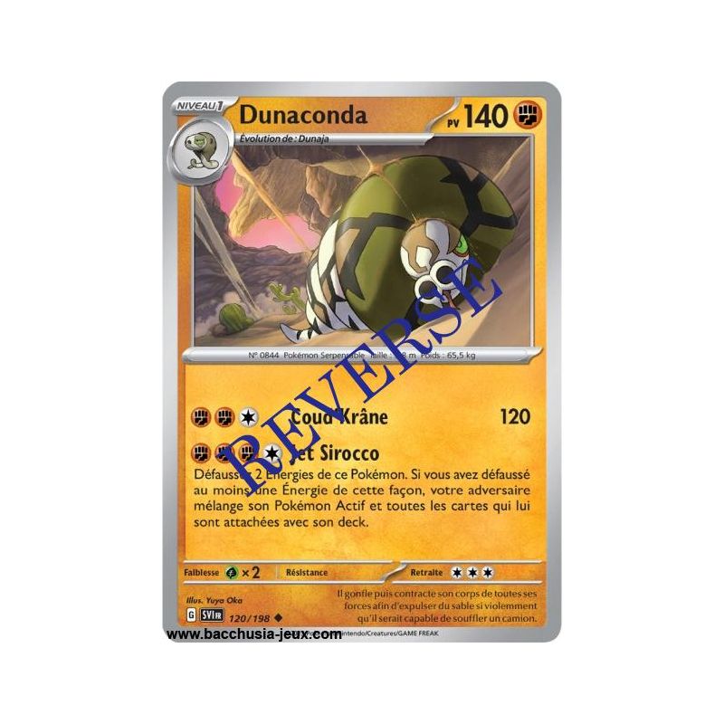 Carte Pokémon EV01 120/198 Dunaconda REVERSE