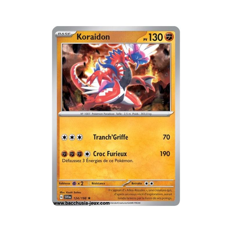 Carte Pokémon EV01 124/198 Koraidon HOLO