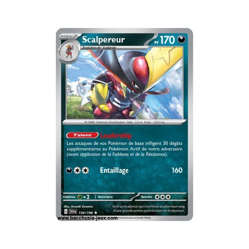 Carte Pokémon EV01 134/198 Scalpereur HOLO