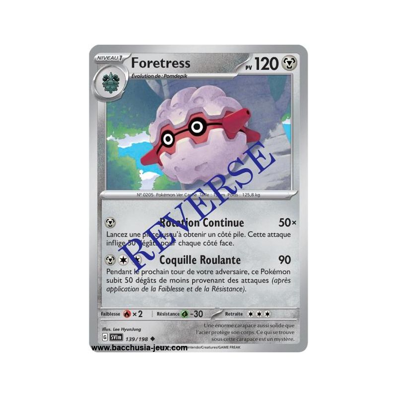 Carte Pokémon EV01 139/198 Foretress REVERSE