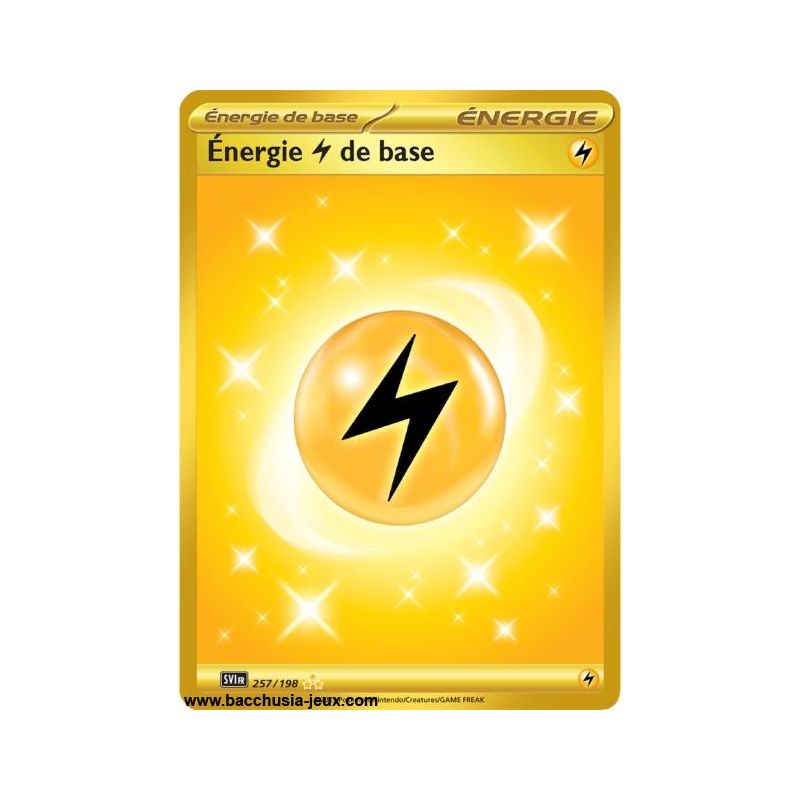 Carte Pokémon EV01 257/198 Énergie Electrique de Base GOLD SECRETE