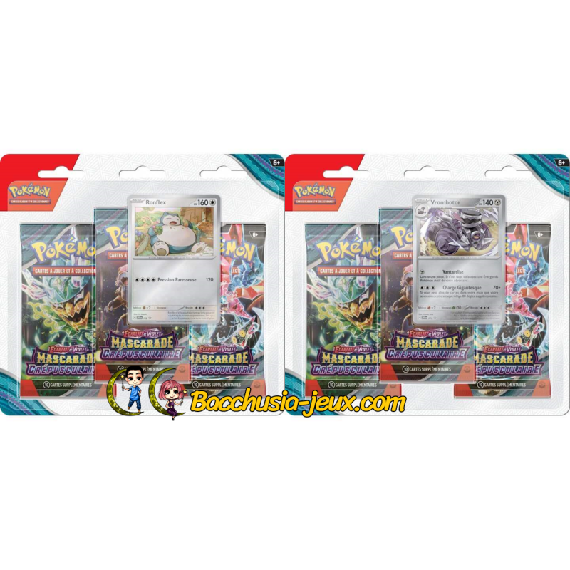 Pokémon EV06 tripack Ronflex et Vrombotor