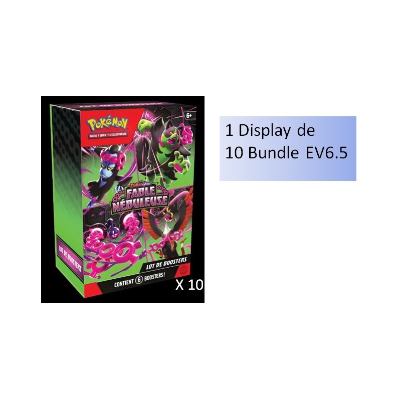 Pokémon Display scellé de 10 Bundle 6 boosters - Écarlate et Violet EV6.5 Fable Nébuleuse