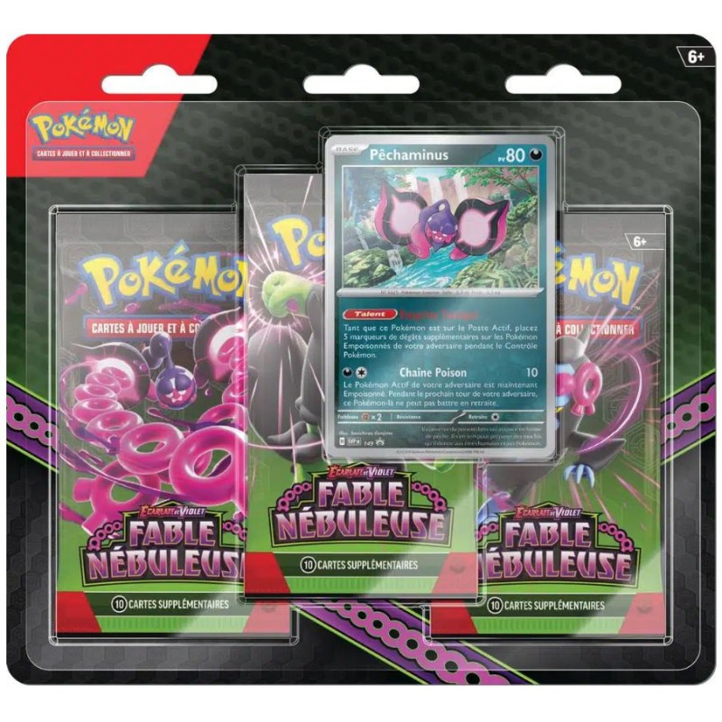 Pokémon Tripack EV6.5 Fable Nébuleuse - Pêchaminus