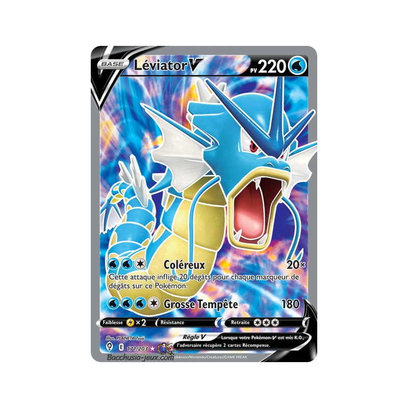 Carte Pokémon EB07 171/203 Léviator V Ultra Rare Full Art