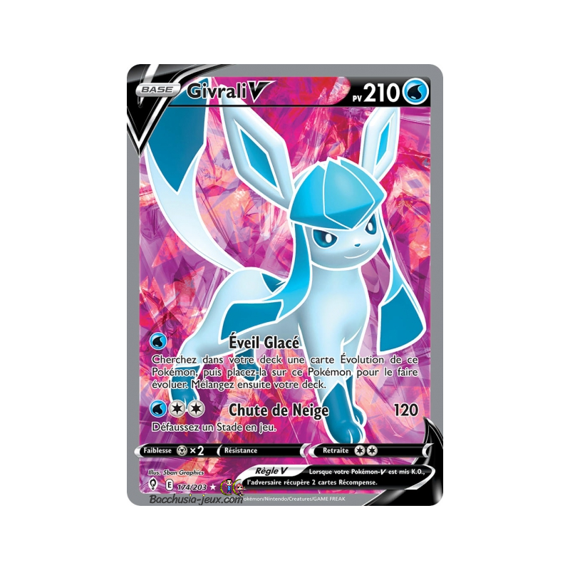 Carte Pokémon EB07 174/203 Givrali V Ultra Rare Full Art