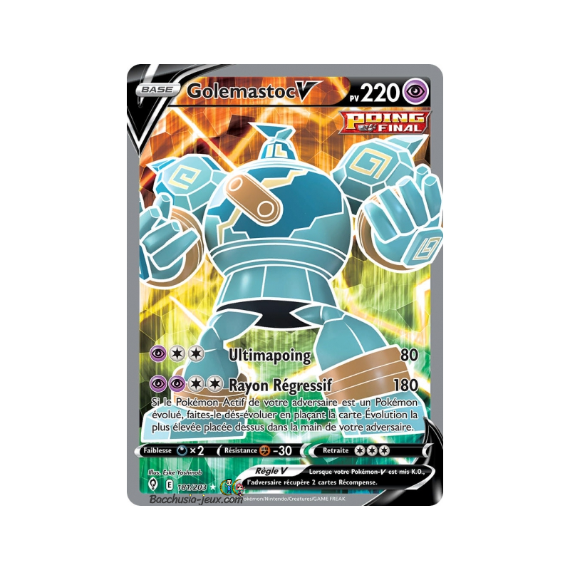 Carte Pokémon EB07 181/203 Golemastoc V Ultra Rare Full Art