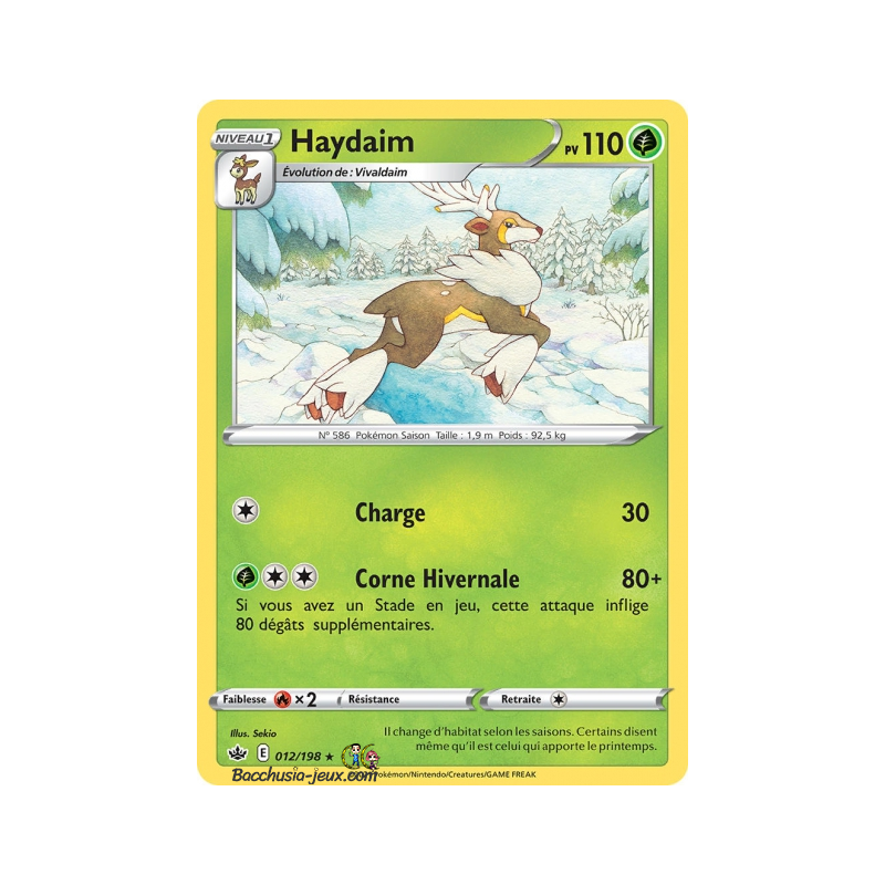 Carte Pokémon EB06 012/198 Haydaim Rare