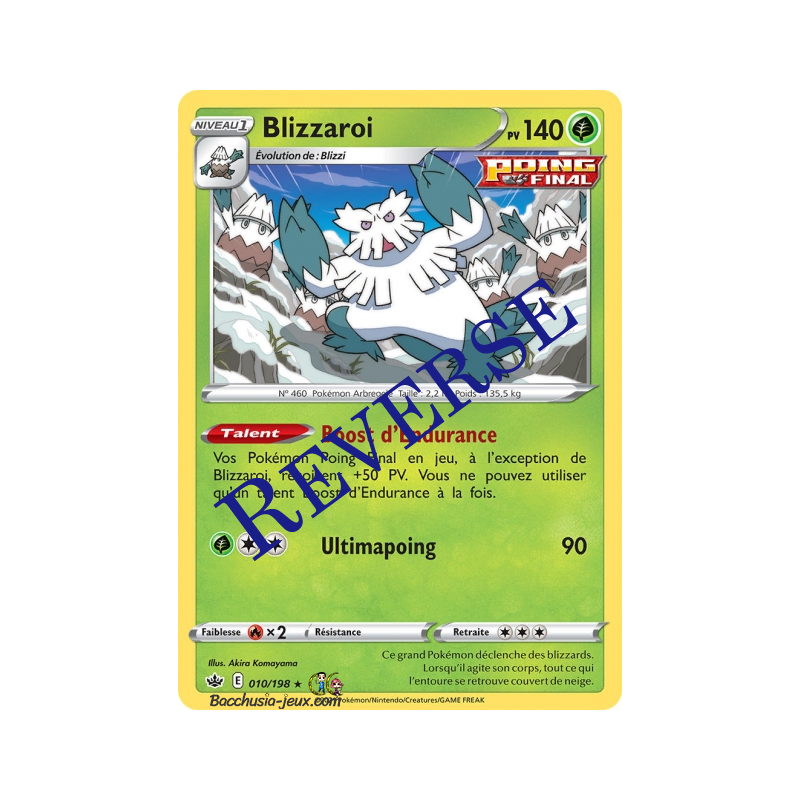 Carte Pokémon EB06 010/198 Blizzaroi rare Reverse