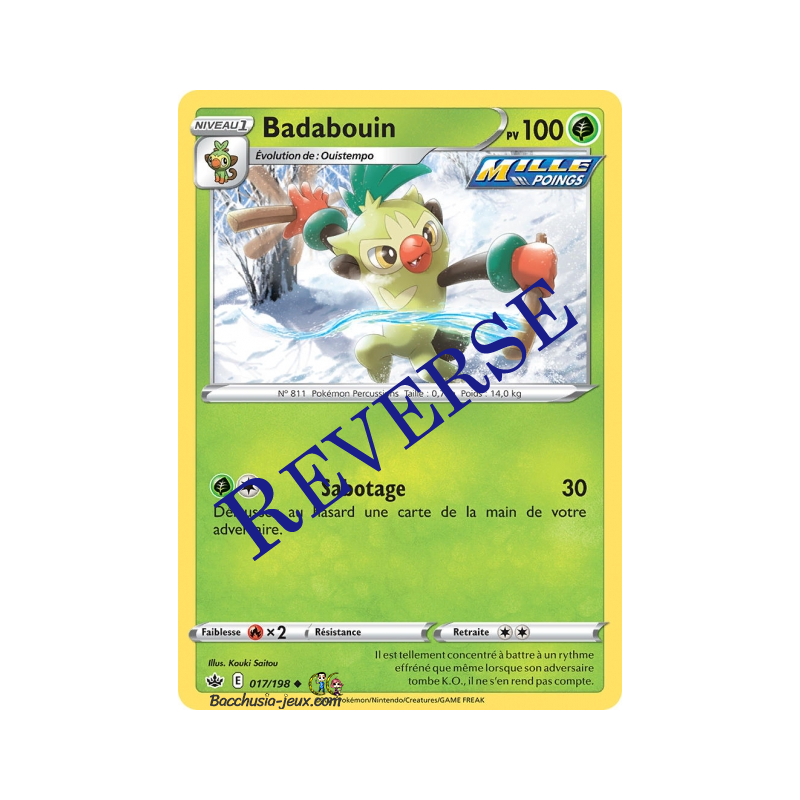 Carte Pokémon EB06 017/198 Badabouin Reverse