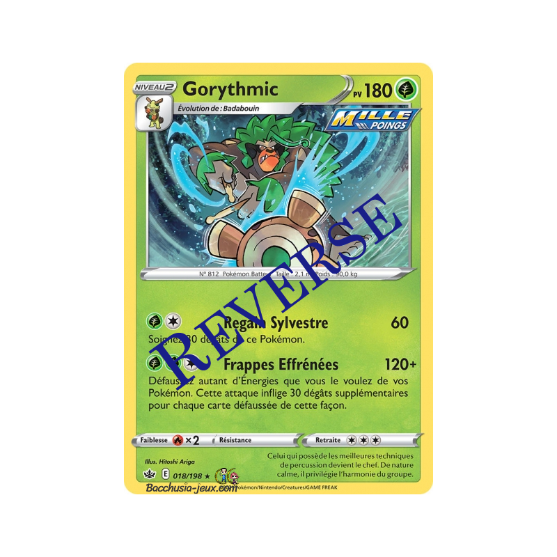 Carte Pokémon EB06 018/198 Gorythmic HOLO Reverse