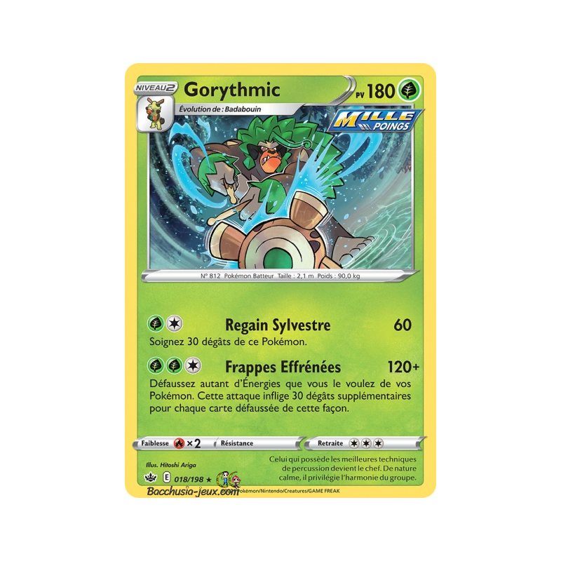 Carte Pokémon EB06 018/198 Gorythmic HOLO