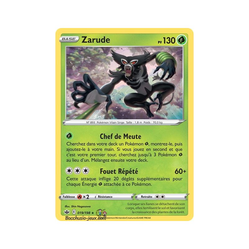 Carte Pokémon EB06 019/198 Zarude HOLO