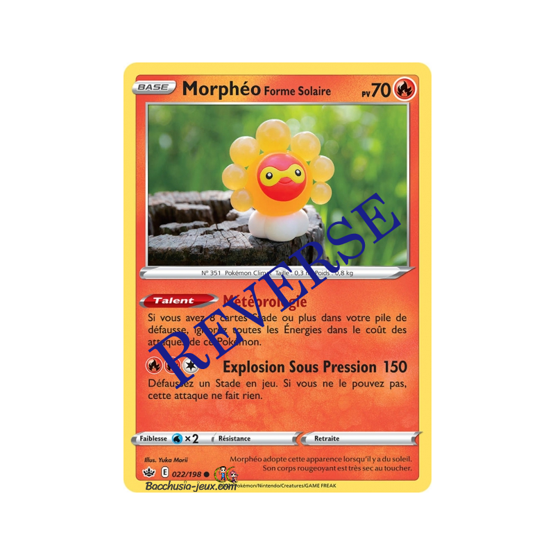 Carte Pokémon EB06 022/198 Morphéo Forme Solaire Reverse