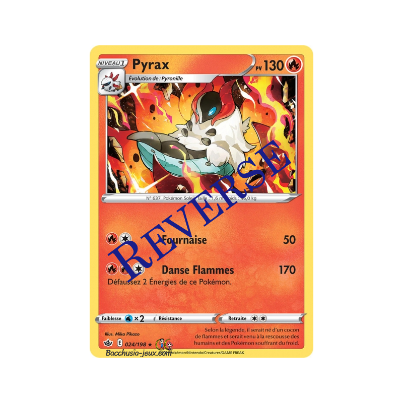 Carte Pokémon EB06 024/198 Pyrax rare Reverse