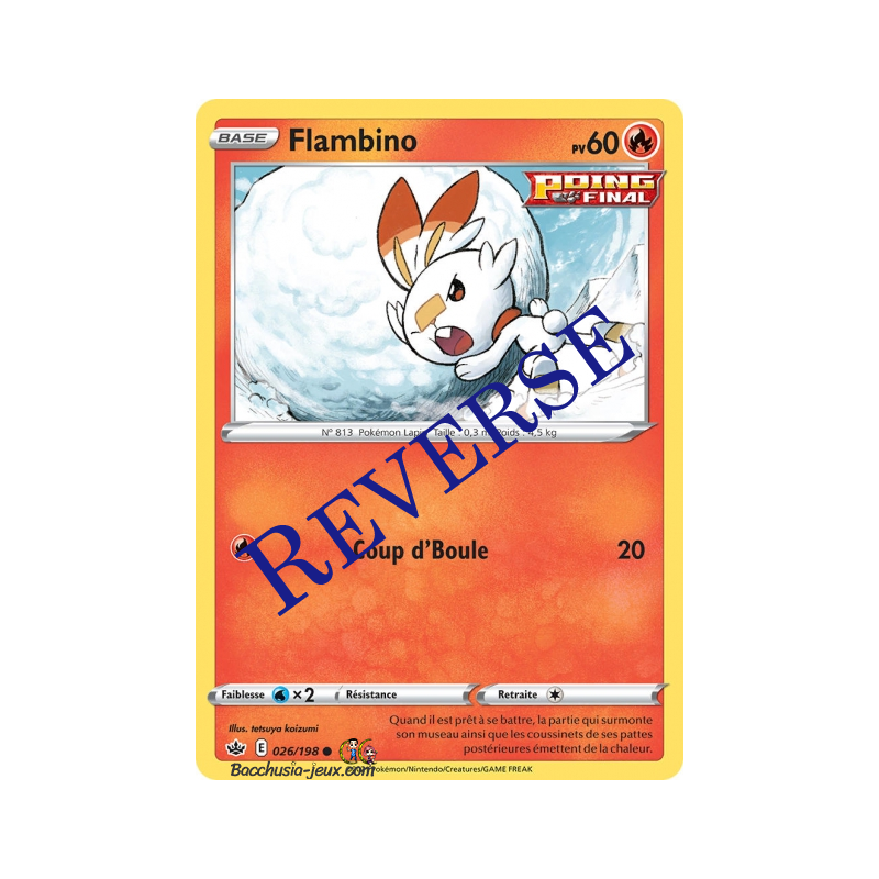 Carte Pokémon EB06 026/198 Flambino Reverse