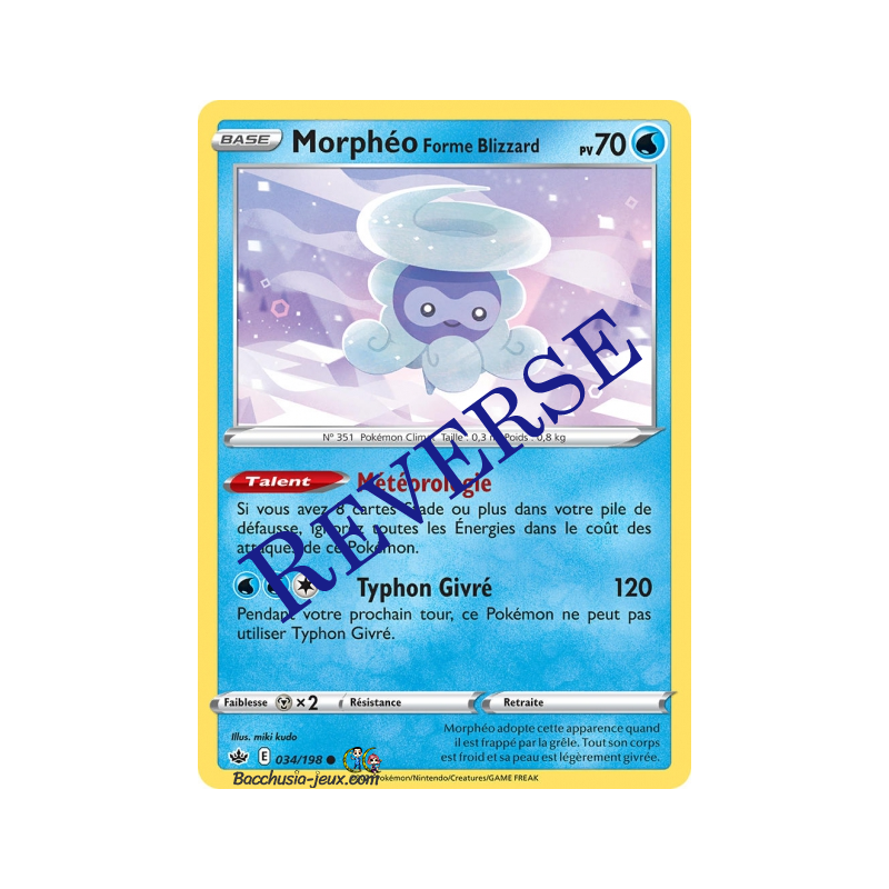 Carte Pokémon EB06 034/198 Morphéo Forme Blizzard Reverse